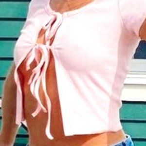 Pink Tie Top